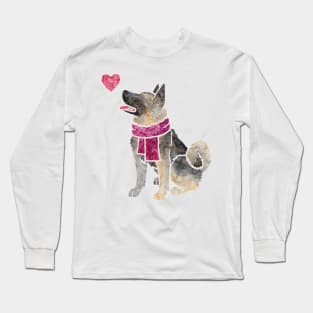 Watercolour Elkhound Long Sleeve T-Shirt